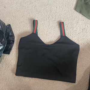 Never worn crop top… Cheryl creations… Rayon and Lycra size medium